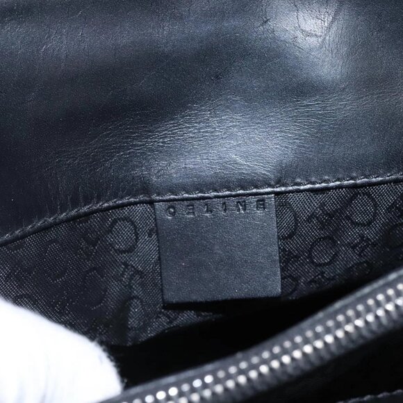 CELINE C Macadam Canvas Hand Bag Black Auth sw213 - Picture 11 of 16